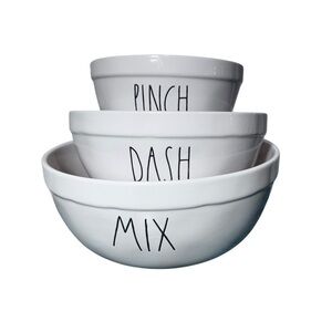 Rae Dunn Ceramic Mixing Bowl Set Nesting Bowls